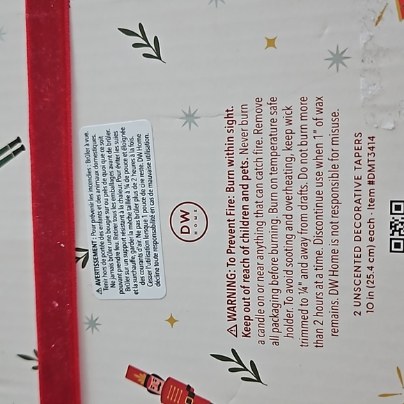 DW Home 2 Christmas Nutcracker Tapered Candles - Picture 3 of 4